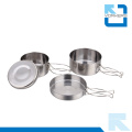 Fashionable 8 Pieces of Stainless Steel Outdoor Picnic Suit with Lunchbox & Plate & Cup